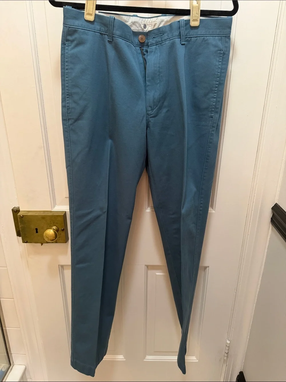 J. Crew Blue-Teal Slim Straight Chinos